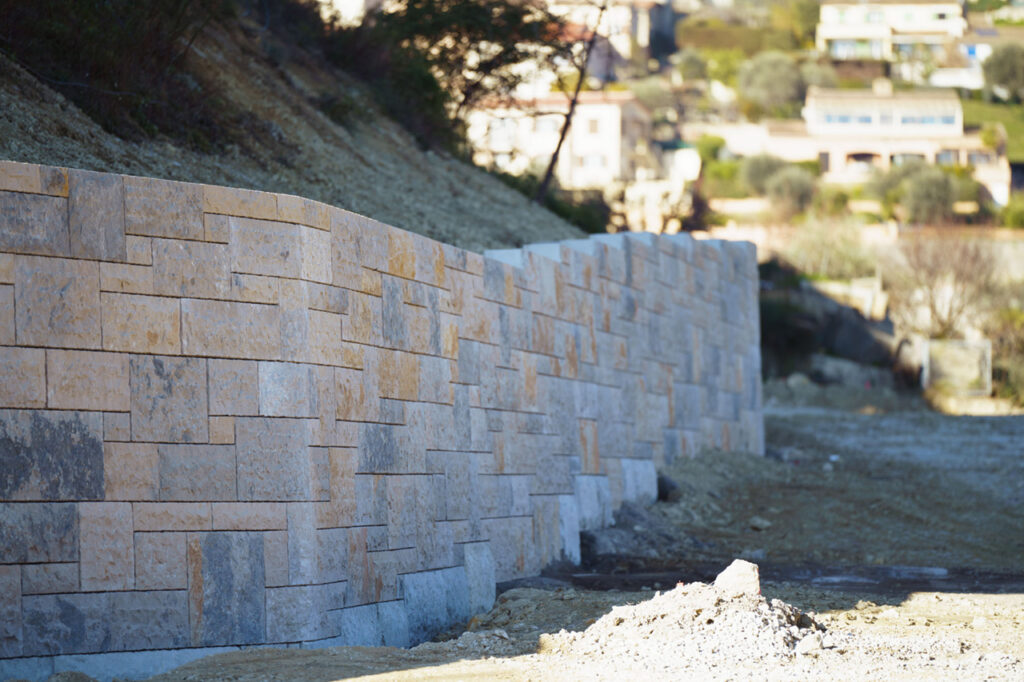 Soutènement par blocs béton