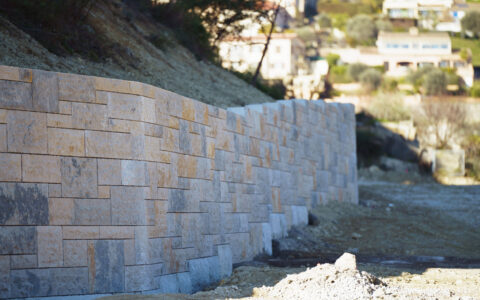 Soutènement par blocs béton